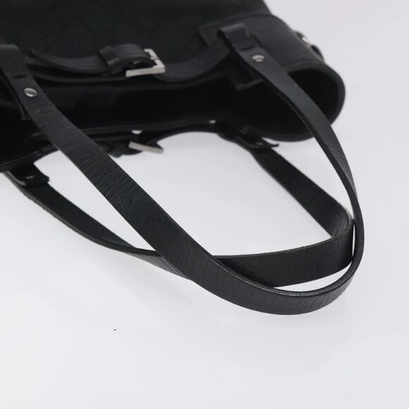GUCCI GG Canvas Tote Bag Black Silver 107757 Auth - Picture 4 of 15